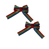 Baby and Toddler non slip hair clips - rainbow stripes Pinkberry Kisses Hair Bows hair clip set