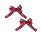 Baby and Toddler non slip hair clips - shocking pink stripes Pinkberry Kisses Hair Bows hair clip set pair