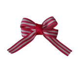 Baby and Toddler non slip hair clips - shocking pink stripes Pinkberry Kisses Hair Bows hair clip set