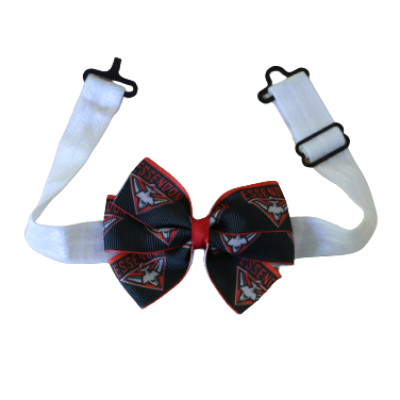 AFL Essendon Bombers Adjustable Bella Bow Tie Sports Pinkberry Kisses Men Boys Party Wedding Game Pinkberry Kisses