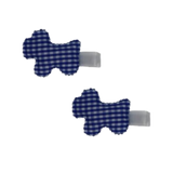 Embellished Non Slip Hair Clip - Blue Scotty Dog Non Slip Clip Pinkberry Kisses Hair Accessories Baby Toddler Girl Hair Clip Pair