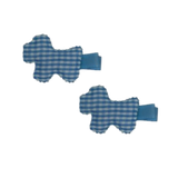 Embellished Non Slip Hair Clip - Light Blue Scotty Dog Non Slip Clip Pinkberry Kisses Hair Accessories Baby Toddler Girl Hair Clip Pair