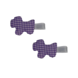 Embellished Non Slip Hair Clip - Purple Scotty Dog Non Slip Clip Pinkberry Kisses Hair Accessories Baby Toddler Girl Hair Clip Pair