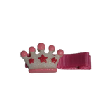 Embellished Non Slip Hair Clip - Pink Crown Baby Toddler Hair Clip Hair Accessories Pinkberry Kisses