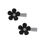 Embellished Non Slip Hair Clip - Glitter Flower Silver Baby Toddler Hair Clip Hair Accessories Pinkberry Kisses Pair