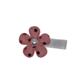 Embellished Non Slip Hair Clip - Glitter Flower Pink Baby Toddler Hair Clip Hair Accessories Pinkberry Kisses