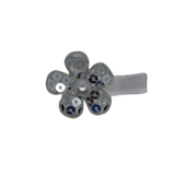 Embellished Non Slip Hair Clip - Glitter Flower Silver Baby Toddler Hair Clip Hair Accessories Pinkberry Kisses