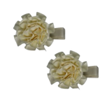 Embellished Non Slip Hair Clip - Satin Flowers (2colours) Cream Baby Toddler Hair Clip Hair Accessories Pinkberry Kisses