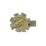 Embellished Non Slip Hair Clip - Satin Flowers (2colours) Cream Baby Toddler Hair Clip Hair Accessories Pinkberry Kisses