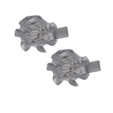 Embellished Non Slip Hair Clip - Satin Flowers (2colours) White Baby Toddler Hair Clip Hair Accessories Pinkberry Kisses Pair