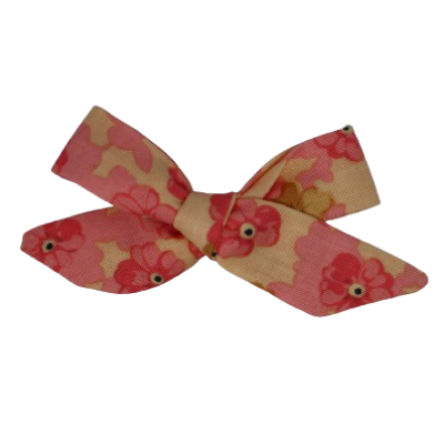 Fabric Pinwheel Hair Bow - Flower Garden Stripes Non Slip Hair Clip Hair Tie Baby Girl Hair Accessories Pinkberry Kisses