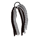School Hair Accessories School Uniform Hair Tie Curly Ponytail Streamer - Korker Ribbon Girls Hair Tie Pinkberry Kisses Brown White