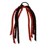 School Hair Accessories School Uniform Hair Tie Curly Ponytail Streamer - Korker Ribbon Girls Hair Tie Pinkberry Kisses Brown Autumn Orange