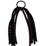 School Hair Accessories School Uniform Hair Tie Curly Ponytail Streamer - Korker Ribbon Girls Hair Tie Pinkberry Kisses Brown Black
