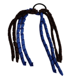School Hair Accessories School Uniform Hair Tie Curly Ponytail Streamer - Korker Ribbon Girls Hair Tie Pinkberry Kisses Brown Royal Blue