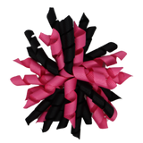 School Hair Accessories - School Korker Non Slip Hair Clip Girl Toddler - Pinkberry Kisses Black Hot Pink