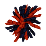 School Hair Accessories - School Korker Non Slip Hair Clip Girl Toddler - Pinkberry Kisses Navy Blue Autumn Orange
