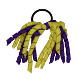 School Hair Accessories Short Curly Ponytail Streamer Girls Hair Tie Pinkberry Kisses Pinkberry Kisses Purple Lemon Yellow