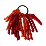 School Hair Accessories Short Curly Ponytail Streamer Girls Hair Tie Korker Pinkberry Kisses Autumn Orange Red