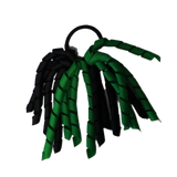 School Hair Accessories Short Curly Ponytail Streamer Girls Hair Tie Black Emerald Green Pinkberry Kisses