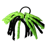 School Hair Accessories Short Curly Ponytail Streamer Girls Hair Tie Black Key Lime Pinkberry Kisses