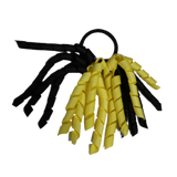 School Hair Accessories Short Curly Ponytail Streamer Girls Hair Tie Black Lemon Yellow Pinkberry Kisses