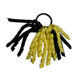 School Hair Accessories Short Curly Ponytail Streamer Girls Hair Tie Korker Pinkberry Kisses Lemon Yellow Black