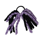 School Hair Accessories Short Curly Ponytail Streamer Girls Hair Tie Black Light Orchid Pinkberry Kisses
