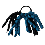 School Hair Accessories Short Curly Ponytail Streamer Girls Hair Tie Black Methyl Blue Pinkberry Kisses
