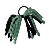 School Hair Accessories Short Curly Ponytail Streamer Girls Hair Tie Black Pastel Green Pinkberry Kisses
