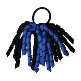 School Hair Accessories Short Curly Ponytail Streamer Girls Hair Tie Black Royal Blue Pinkberry Kisses