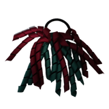 School Hair Accessories Short Curly Ponytail Streamer Girls Hair Tie Korker Pinkberry Kisses Burgundy Hunter Green