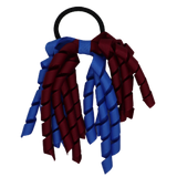 School Hair Accessories Short Curly Ponytail Streamer Girls Hair Tie Pinkberry Kisses Royal Blue Burgundy