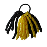 School Hair Accessories Short Curly Ponytail Streamer Girls Hair Tie Pinkberry Kisses Daffodil Yellow Black