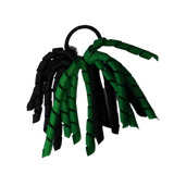School Hair Accessories Short Curly Ponytail Streamer Girls Hair Tie Korker Pinkberry Kisses Emerald Green Black