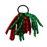 School Hair Accessories Short Curly Ponytail Streamer Girls Hair Tie Korker Pinkberry Kisses Emerald Green Red