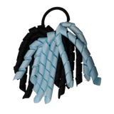 School Hair Accessories Short Curly Ponytail Streamer Girls Hair Tie Korker Pinkberry Kisses Light Blue Black