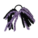 School Hair Accessories Short Curly Ponytail Streamer Girls Hair Tie Korker Pinkberry Kisses Light Orchid Black