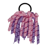 School Hair Accessories Short Curly Ponytail Streamer Girls Hair Tie Korker Pinkberry Kisses Light Orchid Light pink