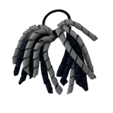 School Hair Accessories Short Curly Ponytail Streamer Girls Hair Tie Korker Pinkberry Kisses Light Silver Grey Navy Blue