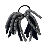 School Hair Accessories Short Curly Ponytail Streamer Girls Hair Tie Pinkberry Kisses Navy Blue Light Grey Silver