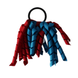 School Hair Accessories Short Curly Ponytail Streamer Girls Hair Tie Pinkberry Kisses Red Methyl Blue