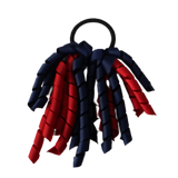 School Hair Accessories Short Curly Ponytail Streamer Girls Hair Tie Pinkberry Kisses Navy Blue Red