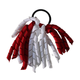 School Hair Accessories Short Curly Ponytail Streamer Girls Hair Tie Pinkberry Kisses Red White