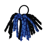 School Hair Accessories Short Curly Ponytail Streamer Girls Hair Tie Pinkberry Kisses Royal Blue Black