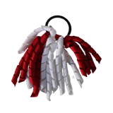 School Hair Accessories Short Curly Ponytail Streamer Girls Hair Tie Korker Pinkberry Kisses Shocking White Red