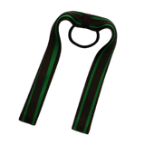 School Uniform Hair Accessories Ponytail Streamer Straight Hair Tie - Pinkberry Kisses Brown Base & Top Ribbon Emerald Green