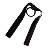 School Uniform Hair Accessories Ponytail Streamer Straight Hair Tie - Pinkberry Kisses Brown Base & Top Ribbon Black