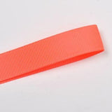 Neon Orange 600 - 16mm (5/8) Plain Grosgrain Ribbon by the meter  Pinkberry Kisses 