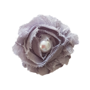 Grey Shabby chiffon flower -  Pinkberry Kisses